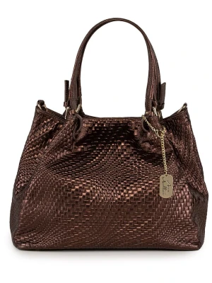 Anna Morellini Skórzana torebka "Eloisa" w kolorze miedzianym - 38 x 28 x 16 cm rozmiar: onesize