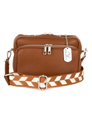 Anna Morellini Skórzana torebka "Erminia" w kolorze jasnobrązowym - 22 x 17 x 9 cm rozmiar: onesize