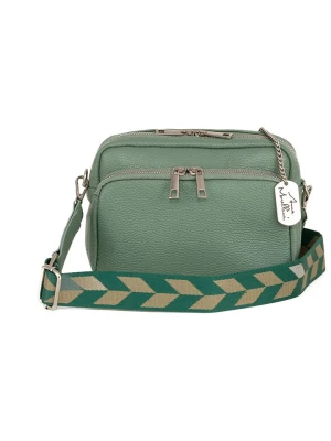 Zdjęcie produktu Anna Morellini Skórzana torebka "Erminia" w kolorze zielonym - 22 x 17 x 9 cm rozmiar: onesize