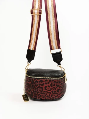 Anna Morellini Skórzana torebka "Gabriella" w kolorze czarno-brązowym - 20 x 15 x 10 cm rozmiar: onesize