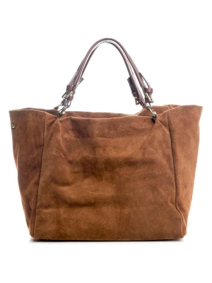 Anna Morellini Skórzana torebka "Gimignano" w kolorze jasnobrązowym - 45 x 50 x 20 cm rozmiar: onesize