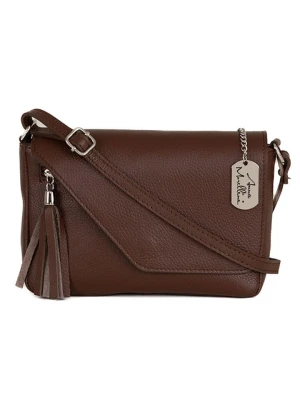 Anna Morellini Skórzana torebka "Lola" w kolorze ciemnobrązowym - 24 x 18 x 6 cm rozmiar: onesize