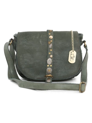 Anna Morellini Skórzana torebka "Luigia" w kolorze khaki - 23 x 19 x 9 cm rozmiar: onesize