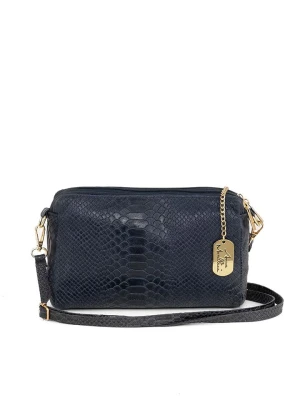 Anna Morellini Skórzana torebka "Luigina" w kolorze granatowym - 25 x 16 x 7 cm rozmiar: onesize