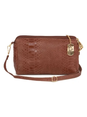 Anna Morellini Skórzana torebka "Luigina" w kolorze jasnobrązowym - 25 x 16 x 7 cm rozmiar: onesize