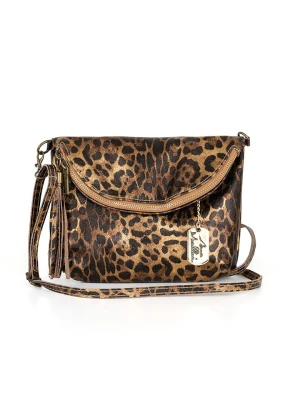 Anna Morellini Skórzana torebka "Malvina" w kolorze jasnobrązowym - 22 x 18 x 2 cm rozmiar: onesize