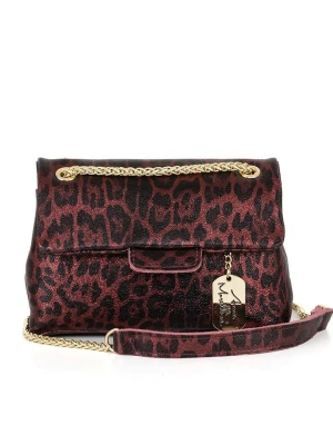 Anna Morellini Skórzana torebka "Ondina" w kolorze bordowym - 22 x 19 x 8 cm rozmiar: onesize