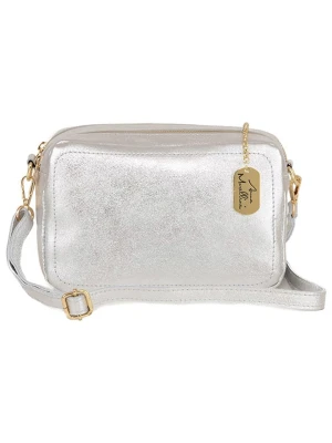 Anna Morellini Skórzana torebka "Pippa" w kolorze srebrnym - 25 x 16 x 6 cm rozmiar: onesize