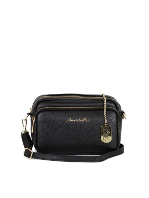 Anna Morellini Skórzana torebka "Tabita" w kolorze czarnym - 22 x 15 x 10 cm rozmiar: onesize