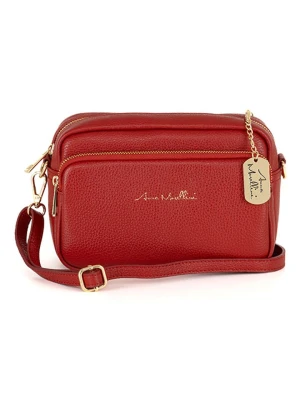 Anna Morellini Skórzana torebka "Tabita" w kolorze czerwonym - 22 x 15 x 10 cm rozmiar: onesize