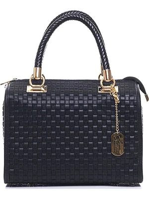 Anna Morellini Skórzana torebka "Viola" w kolorze czarnym - 30 x 26 x 17 cm rozmiar: onesize