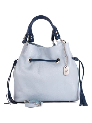 Anna Morellini Skórzana torebka w kolorze błękitnym - 34 x 30 x 13 cm rozmiar: onesize