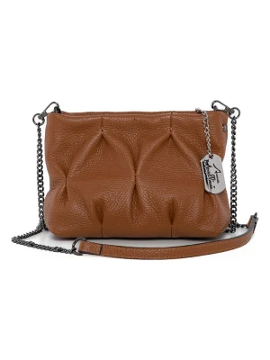 Anna Morellini Skórzana torebka w kolorze jasnobrązowym - 20 x 14 x 9 cm rozmiar: onesize