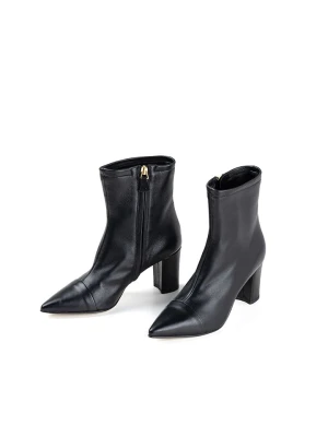 Anna Morellini Skórzane botki "Emmata" w kolorze czarnym rozmiar: 39