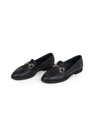 Anna Morellini Skórzane mokasyny "Jolessa" w kolorze czarnym rozmiar: 40