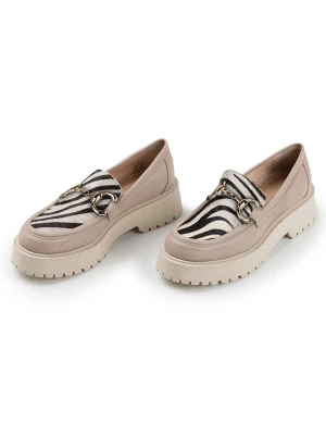 Anna Morellini Skórzane mokasyny "Romarcena" w kolorze beżowym rozmiar: 40