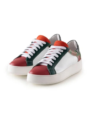 Anna Morellini Skórzane sneakersy "Alenrisa" w kolorze biało-czerwonym rozmiar: 37