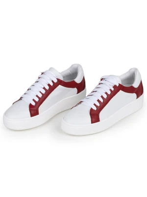 Anna Morellini Skórzane sneakersy "Antilina" w kolorze biało-czerwonym rozmiar: 37