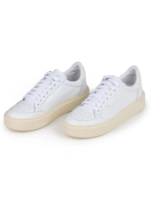 Anna Morellini Skórzane sneakersy "Feeria" w kolorze biało-beżowym rozmiar: 38