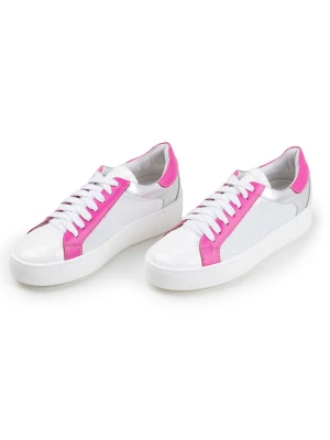 Anna Morellini Skórzane sneakersy "Ginelia" w kolorze białym rozmiar: 39