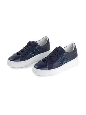 Anna Morellini Skórzane sneakersy "Luiglia" w kolorze granatowym rozmiar: 39