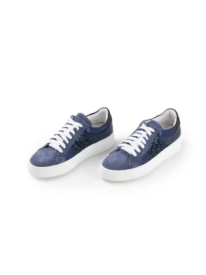 Anna Morellini Skórzane sneakersy "Matera" w kolorze granatowym rozmiar: 39