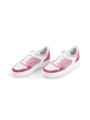 Anna Morellini Skórzane sneakersy "Melamatia" w kolorze biało-jasnoróżowym rozmiar: 40