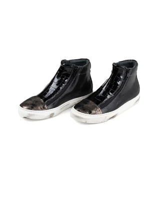 Anna Morellini Skórzane sneakersy "Natavia" w kolorze złoto-czarnym rozmiar: 38