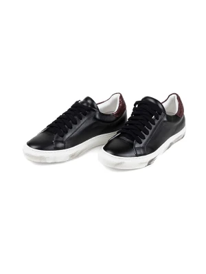 Anna Morellini Skórzane sneakersy "Orena" w kolorze czarno-fioletowym rozmiar: 37