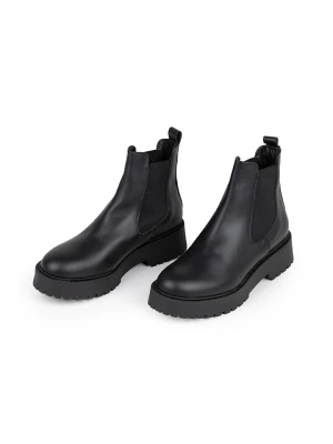 Anna Morellini Skórzane sztyblety "Adaria" w kolorze czarnym rozmiar: 41