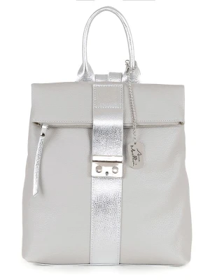 Anna Morellini Skórzany plecak "Azalea" w kolorze szarym - 30 x 31 x 11 cm rozmiar: onesize