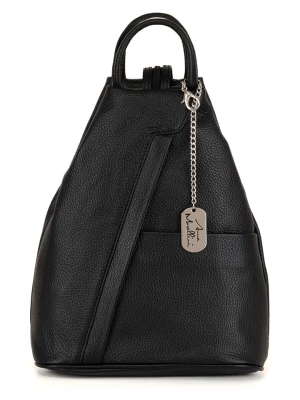 Anna Morellini Skórzany plecak "Renata" w kolorze czarnym - 24,5 x 30 x 7 cm rozmiar: onesize