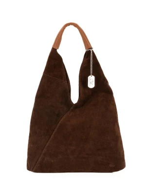Anna Morellini Skórzany shopper bag "Eleonora" w kolorze brązowym - 40 x 31 x 2 cm rozmiar: onesize