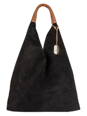 Anna Morellini Skórzany shopper bag "Eleonora" w kolorze czarnym - 40 x 31 x 2 cm rozmiar: onesize