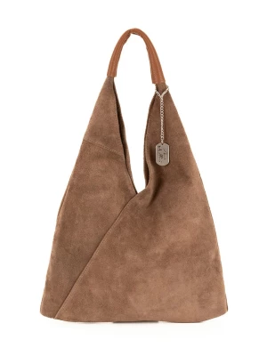 Anna Morellini Skórzany shopper bag "Eleonora" w kolorze jasnobrązowym - 40 x 31 x 2 cm rozmiar: onesize