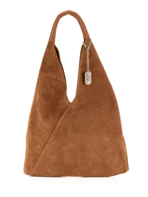 Anna Morellini Skórzany shopper bag "Eleonora" w kolorze karmelowym - 40 x 31 x 2 cm rozmiar: onesize