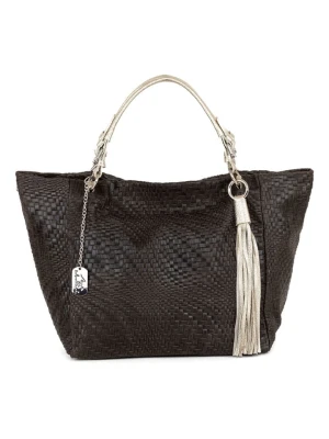 Anna Morellini Skórzany shopper bag "Solana" w kolorze ciemnobrązowym - 42 x 30 x 20 cm rozmiar: onesize
