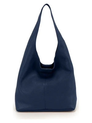 Anna Morellini Skórzany shopper bag "Tarquinia" w kolorze granatowym - 32 x 32 x 16 cm rozmiar: onesize