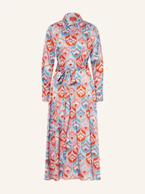 Anna's Sukienka Koszulowa Z Dodatkiem Jedwabiu blau