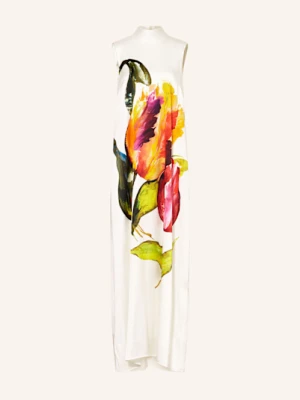 Anna's Sukienka Z Jedwabiu weiss