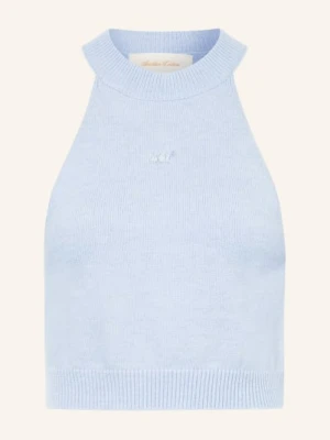 Another Cotton Lab Dzianinowy Top blau
