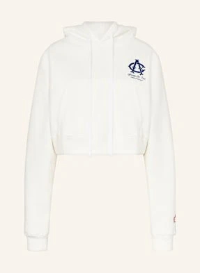 Another Cotton Lab Krótka Bluza Z Kapturem weiss