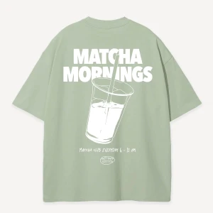 Another Cotton Lab Matcha Oversized T-shirt kobiety T-Shirty i Polo zielony rozmiar Odzież