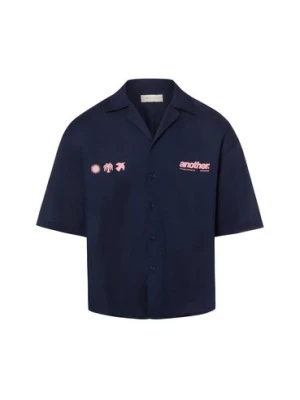Another Cotton Lab casualowa koszula lniana - Rave Linen Bowling Mężczyźni Comfort Fit len (100%) niebieski,
