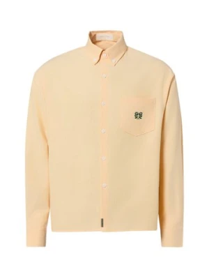 Another Cotton Lab Męska koszula na co dzień - Everyday Pocket Mężczyźni Bawełna żółty,