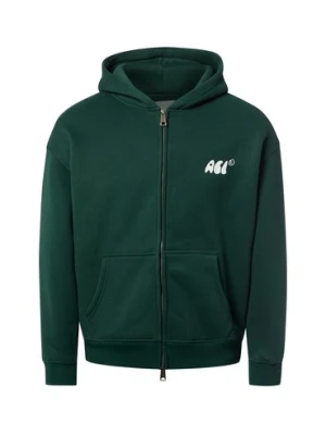 Another Cotton Lab Męska kurtka z kapturem - Caffeine Dept. Mężczyźni Materiał dresowy zielony nadruk,