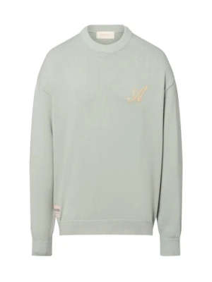 Another Cotton Lab Męski sweter z dzianiny - Logo Mesh Mężczyźni zielony jednolity,