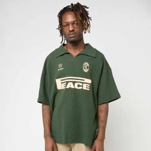 Another Cotton Lab Peace Waffle Polo mężczyźni T-Shirty i zielony rozmiar Odzież