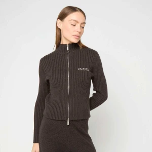 Another Cotton Lab Scribble Zipper kobiety Bluzy brązowy rozmiar Odzież