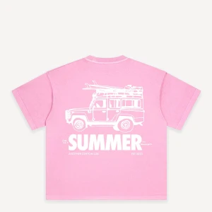Another Cotton Lab Summer Oversized T-Shirt kobiety T-Shirty i Polo różowy rozmiar Odzież